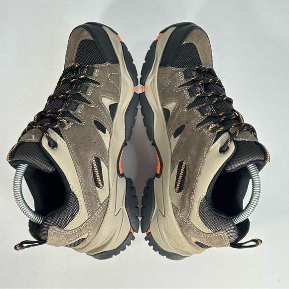 New Eddie Bauer Trail Hiking Outdoor Sneaker Leather Brown/ Orange Shoe; Men’s 8 - Picture 7 of 16